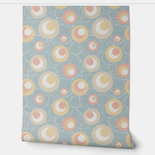 Papier Peint Retro Whimsy Pastel Leopard Spots et Cercles