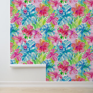 Papier Peint Rêve de fleurs tropicales