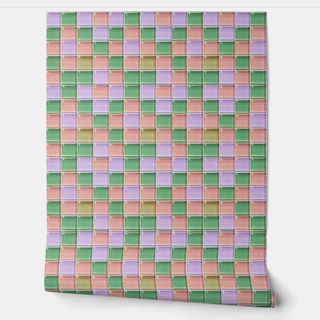 Papier Peint Revêtement de verre imprimé style Spa Carrelage pa (Déroulement)