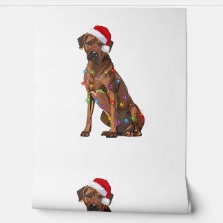 Papier Peint Rhodesian Ridgeback Noël Lumières Noël Chien de No