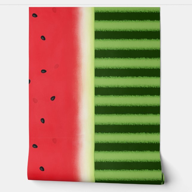 Papier Peint Rind de pastèque (transition - bordure horizontale (Déroulement)