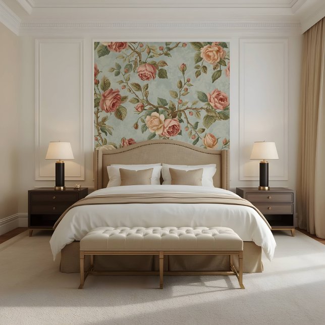 Papier Peint Romantic Vintage Rose Garden (Créateur téléchargé)