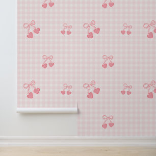 Papier Peint Rose Cerise pour Fille Coquette en Gi
