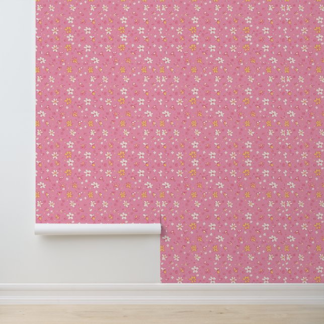 Papier peint rose et blanc (Application)