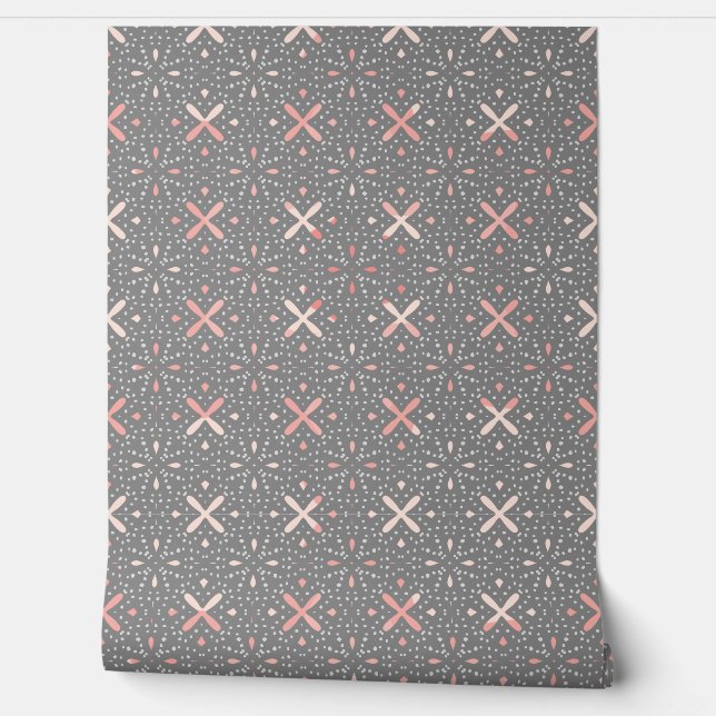 Papier Peint rose et gris (Déroulement)