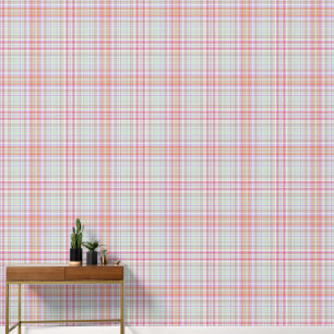 Papier Peint Rose et vert amusant Élégant Motif géométrique