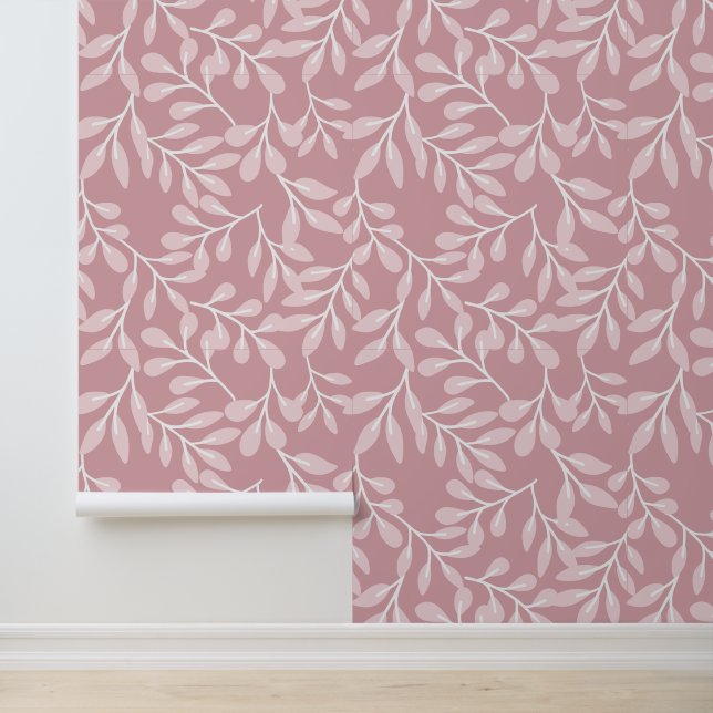Papier Peint Rose Mauve Conception feutrée (Application)