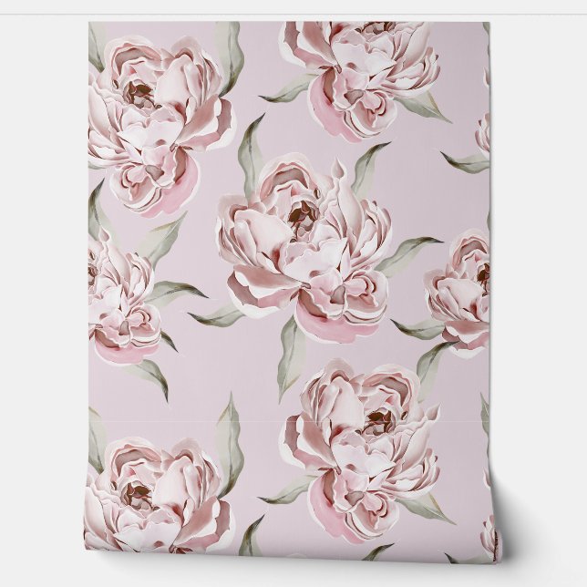 Papier peint rose moderne (Déroulement)