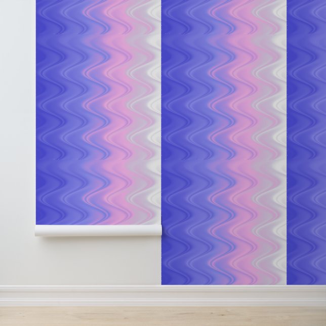 Papier Peint Rose Violet Abstrait Ondulé (Application)