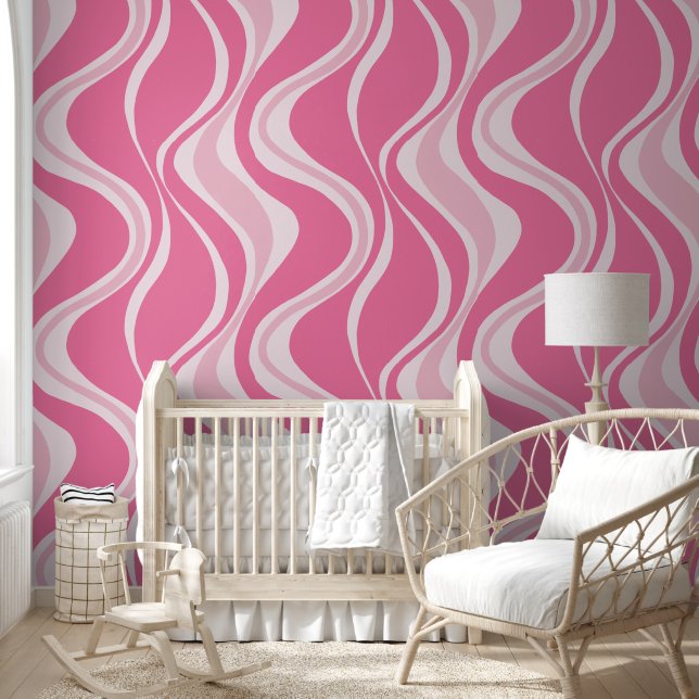 Papier peint rose Waves (Enfants)