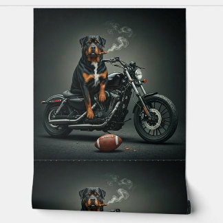 Papier Peint Rottie sur un vélo