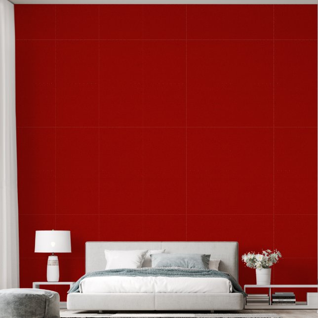 Papier peint rouge à motifs (Chambre à coucher)