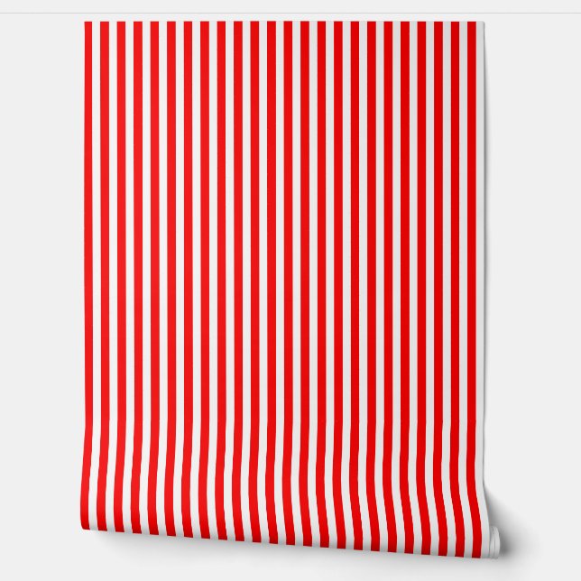 Papier Peint Rouge et Blanc Traditionnel (Déroulement)