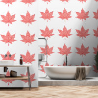 Rouge Feuille d'érable couleur blanche personnalis