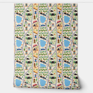 Papier Peint Routes occupées Enfants