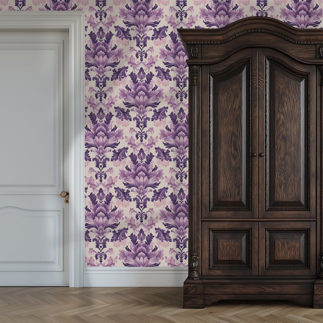 Papier Peint Royal Amethyst Damask Princesscore (Royal Amethyst Damask Princesscore Wallpaper)