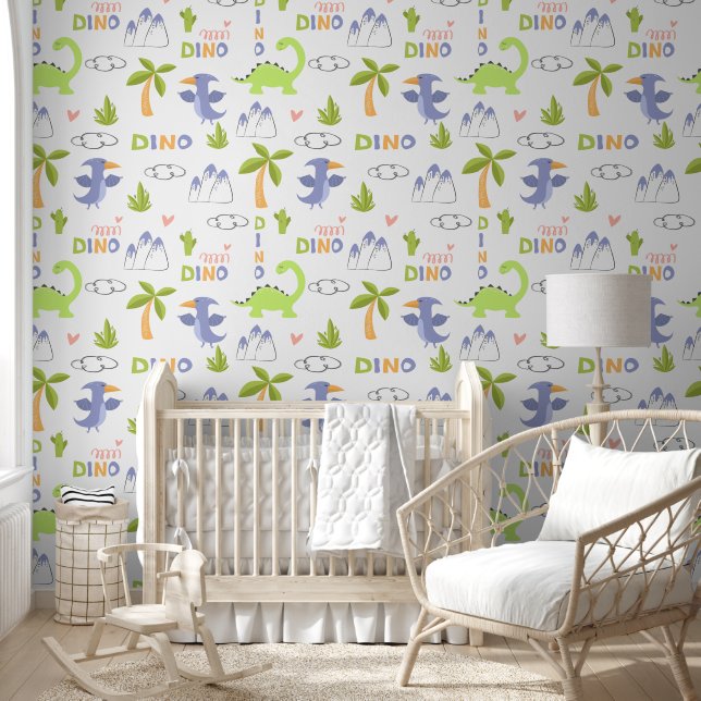 Papier Peint Royal Blue Dinosaur (Enfants)