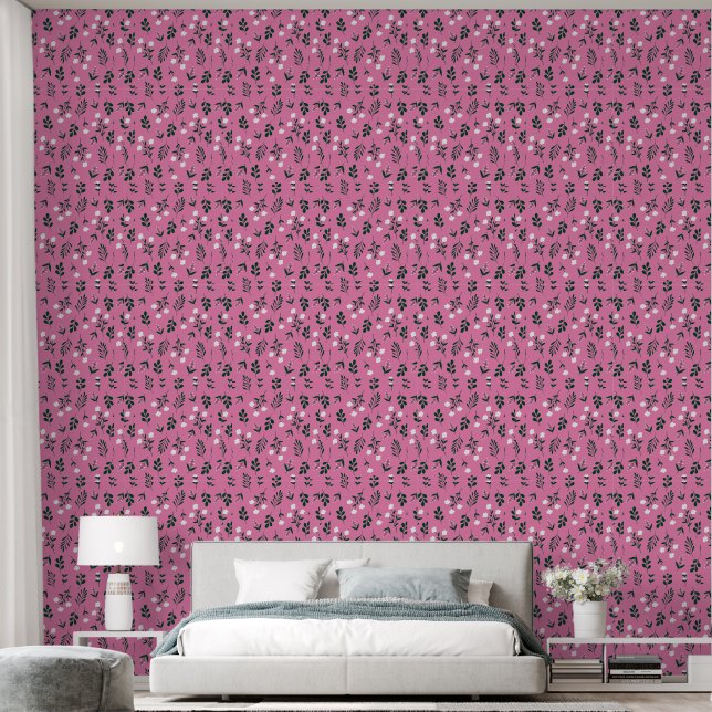 Papier Peint Rustique Élégant Floral   (Chambre à coucher)