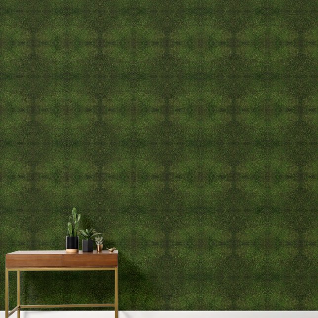 Papier Peint Sable brillant vert et or (Couloir)