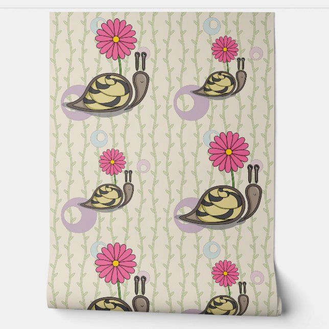 Papier Peint Sadie l'escargot (Déroulement)