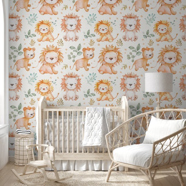 Papier Peint Safari d'animaux mignons (Enfants)