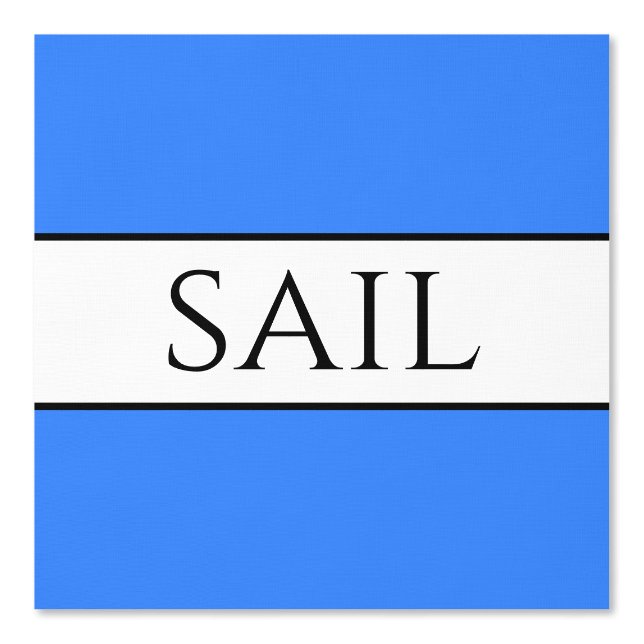 Papier Peint SAIL Bleu Bleu Bleu Noir Blancs (Recto)