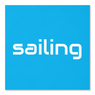 Papier Peint SAILING Texte blanc moderne Arrière - plan bleu az