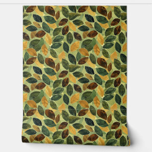 Papier Peint Saison terre cuite orange sauge jaune