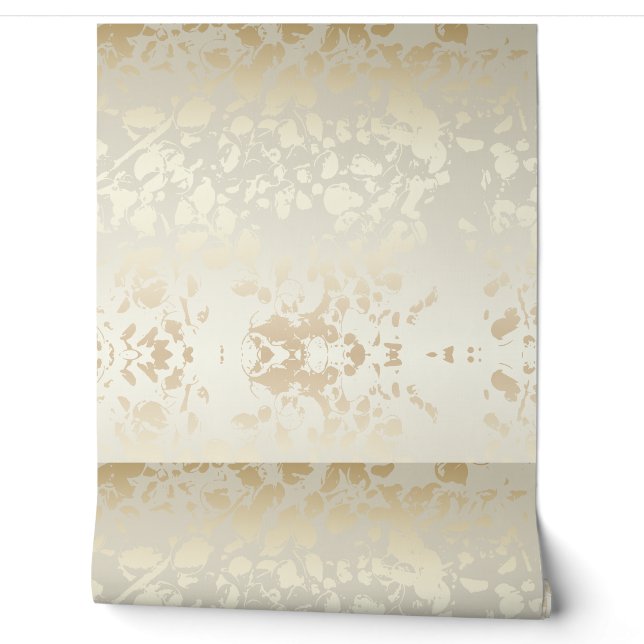 Papier peint sans couture floral beige neutre (Déroulement)