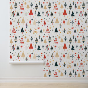 Papier Peint Sapins de Noël suédois scandinaves