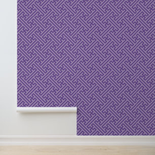 Papier Peint Sayagata motif, japonais, violet et rose