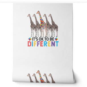 Papier Peint Sensibilisation sur l'autisme Cute Giraffe Animal