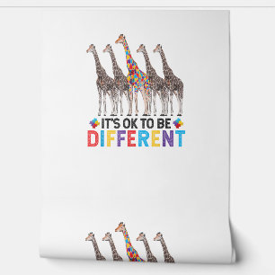 Papier Peint Sensibilisation sur l'autisme Cute Giraffe Animal 