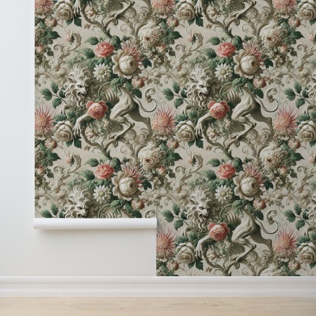 Papier Peint Sentinelle Bloombound - Design Floral Gothique (Application)