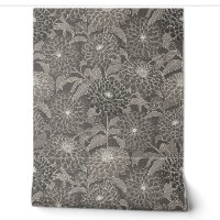 Sepia Brown Zinnia Blooms Main Drag Line Art