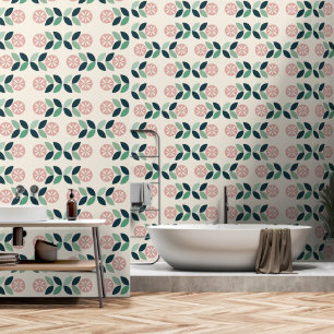 Papier Peint Seventies Mod fleur motif Wallpaper
