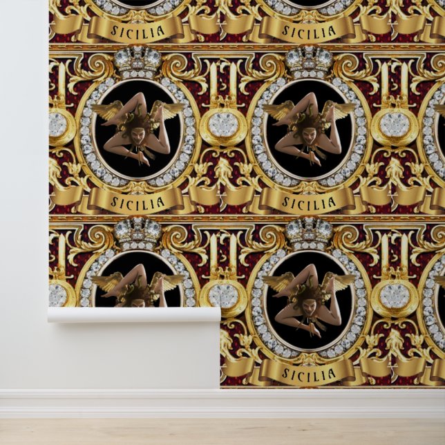 Papier Peint Sicilia (Trinacria) le concepteur italien de la mé (Application)