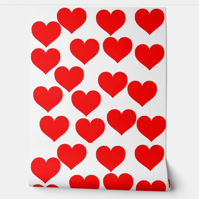 Papier Peint Simple Beautiful fond d'écran de coeur rouge (Déroulement)