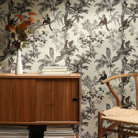 Singes Tropiques Noirs Et Ivoiriens Toile De Jouy