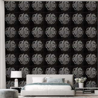 Papier Peint Sleipnir et Odin Symbole Mythologie Nordique Desig