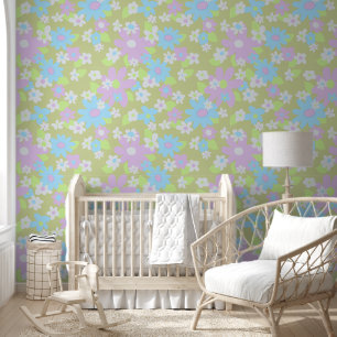 Papier Peint Soixante fleur vintage