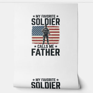 Papier Peint Soldat Patriotique Père Chemise Vintage Vector Des