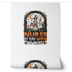 Papier Peint Sorcière de jour infirmière Nuit d'Halloween Cimet