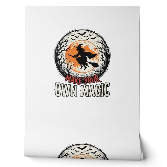 Papier Peint Sorcière d'Halloween possède un design de maillot  (Déroulement)