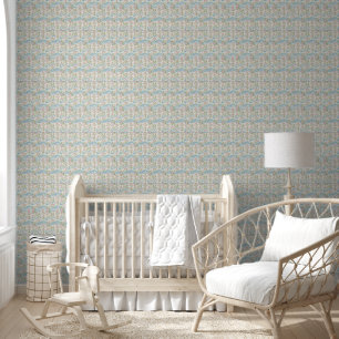 Papier Peint Souci prépa grandmillennial floral rayure ondulée