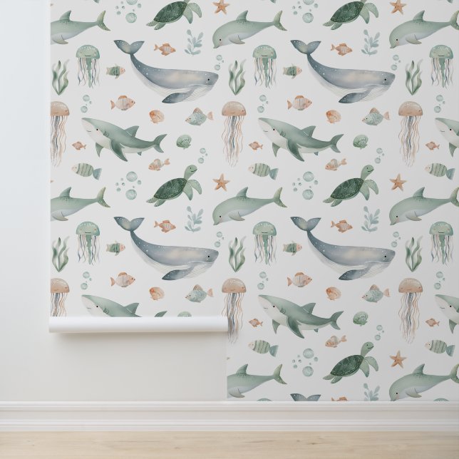 Papier Peint Sous la mer Ocean Boys Nursery Kids Room (Application)