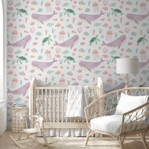 Papier Peint Sous la mer Ocean Girls Nursery Kids Room