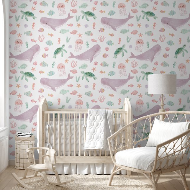 Papier Peint Sous la mer Ocean Girls Nursery Kids Room (Enfants)