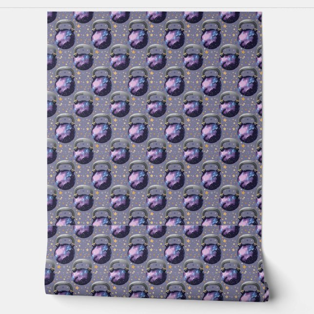 Papier Peint Space Galaxy Kettlebell (Déroulement)