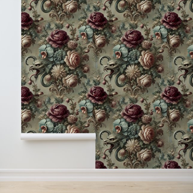 Papier Peint Spellhound - Gothique Floral Baroque (Application)